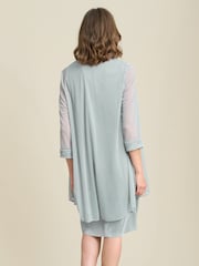 Gina Bacconi Green Sue-Ann Pleated Dress And Chiffon Jacket - Image 3 of 6