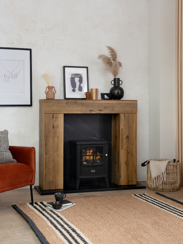 Dark Bronx Oak Effect Storage Fire Surround - Image 1 of 7