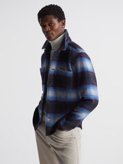 Reiss Multi Davis Checked Twin Pocket Overshirt - Image 1 of 7
