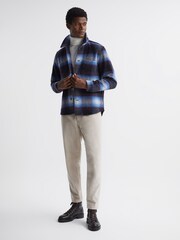 Reiss Multi Davis Checked Twin Pocket Overshirt - Image 3 of 7