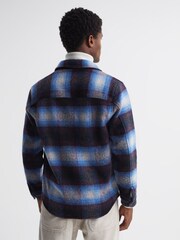 Reiss Multi Davis Checked Twin Pocket Overshirt - Image 5 of 7