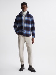 Reiss Multi Davis Checked Twin Pocket Overshirt - Image 6 of 7