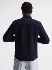 Reiss Navy Kiss Casentino Twin Pocket Overshirt - Image 5 of 6