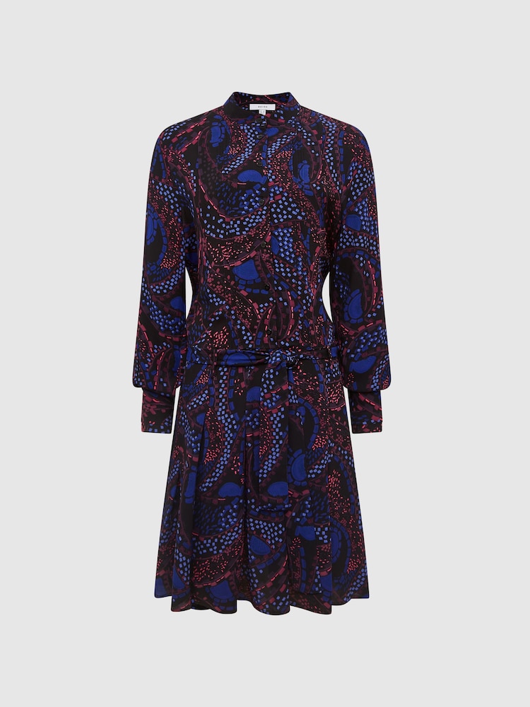 Reiss Purple Sienna Printed Mini Dress - Image 2 of 7