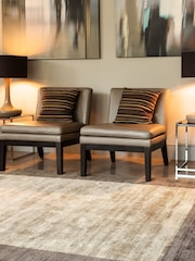 Asiatic Rugs Mocha Brown Blade Border Rug - Image 1 of 4