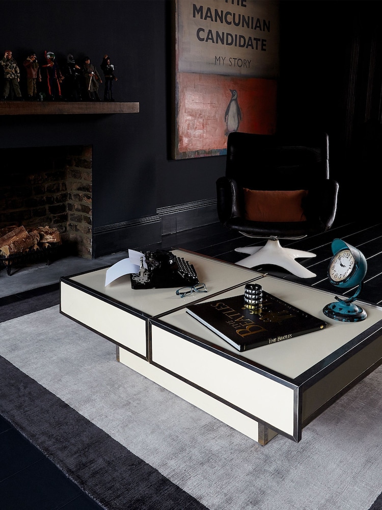 Asiatic Rugs Charcoal Grey Blade Border Rug - Image 1 of 4