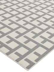 Asiatic Rugs White Indoor/Outdoor Antibes Grid Rug - Image 2 of 4