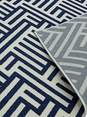 Asiatic Rugs Blue Indoor/Outdoor Antibes Linear Rug - Image 3 of 4