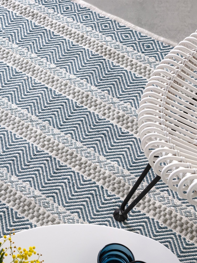 Asiatic Rugs Blue Indoor/Outdoor Boardwalk Rug - Image 1 of 4