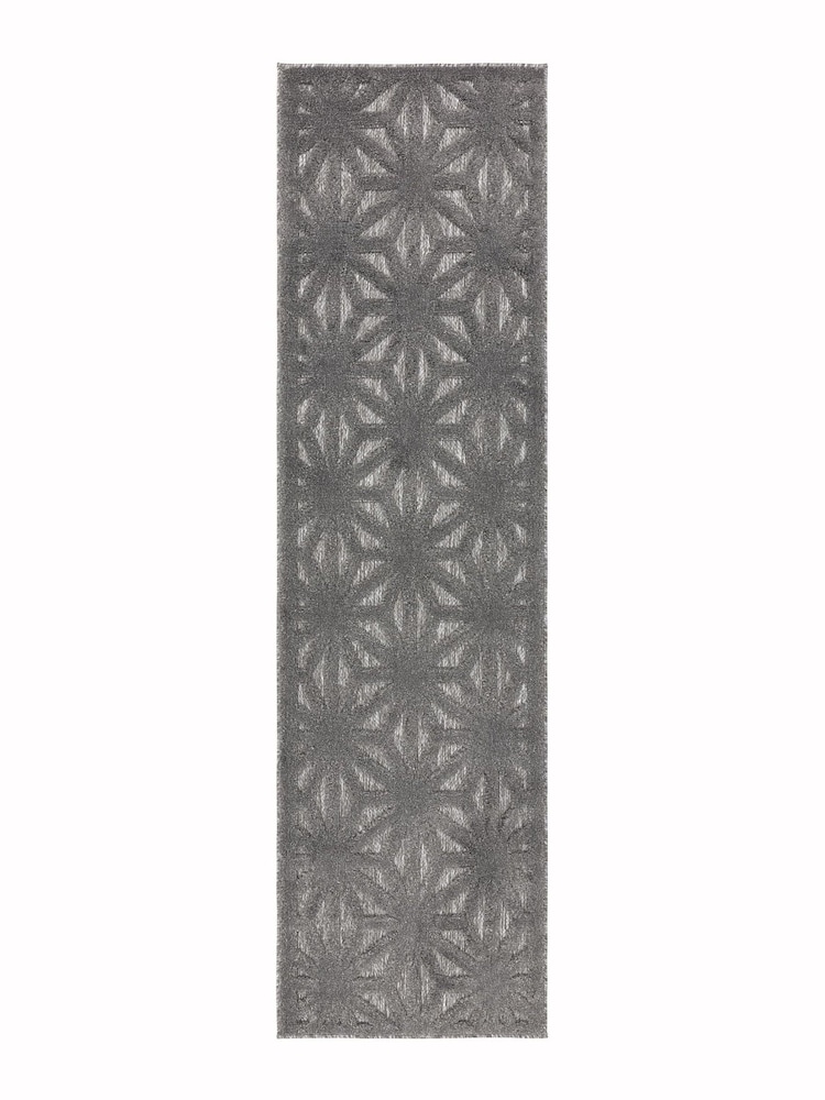 Asiatic Rugs Silver Indoor/Outdoor Salta Star Runner - Image 2 of 4