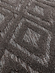Asiatic Rugs Charcoal Grey Indoor/Outdoor Salta Diamond Runner - Image 5 of 6