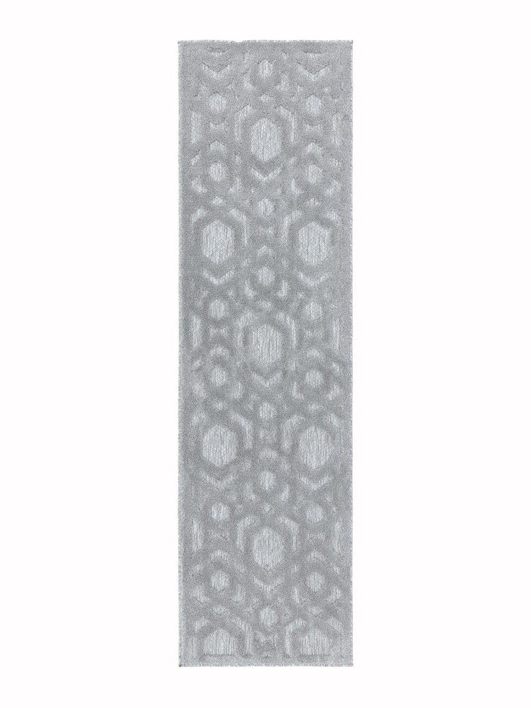 Asiatic Rugs Silver Indoor/Outdoor Salta Geometric Runner - Image 2 of 4