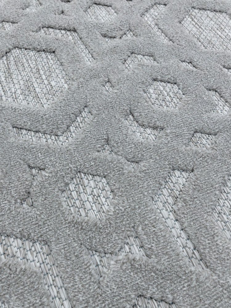 Asiatic Rugs Silver Indoor/Outdoor Salta Geometric Runner - Image 4 of 4