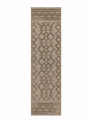 Asiatic Rugs Brown Indoor/Outdoor Salta Links Runner - Image 1 of 4