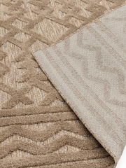 Asiatic Rugs Brown Indoor/Outdoor Salta Links Runner - Image 2 of 4