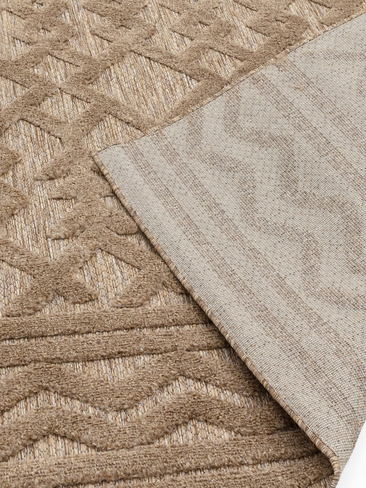 Asiatic Rugs Brown Indoor/Outdoor Salta Links Runner - Image 2 of 4