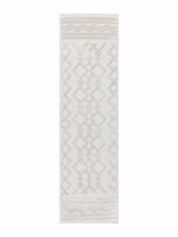 Asiatic Rugs White Indoor/Outdoor Salta Links Runner - Image 2 of 5