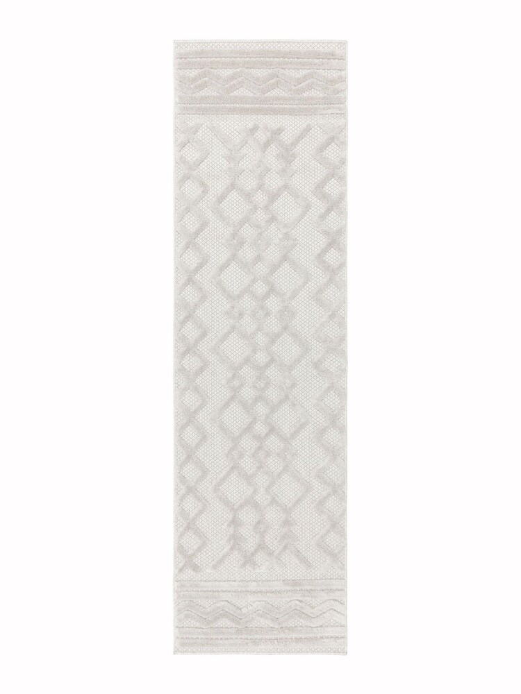 Asiatic Rugs White Indoor/Outdoor Salta Links Runner - Image 2 of 5 Asiatic Rugs White Indoor/Outdoor Salta Links Runner - Image 2 of 5