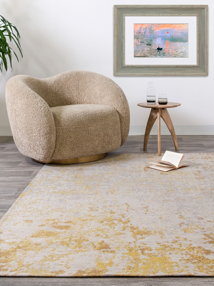 Asiatic Rugs Ochre Yellow Indoor/Outdoor Dara Rug - Image 1 of 4 Asiatic Rugs Ochre Yellow Indoor/Outdoor Dara Rug - Image 1 of 4