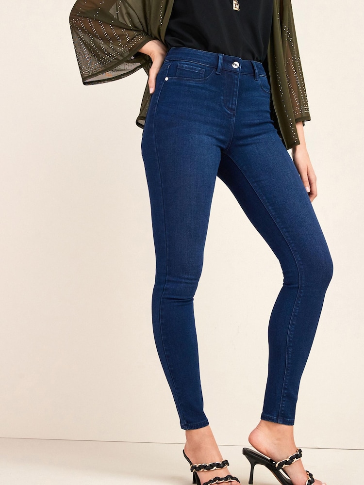 Inky Blue Power Stretch Denim Leggings - Image 2 of 6