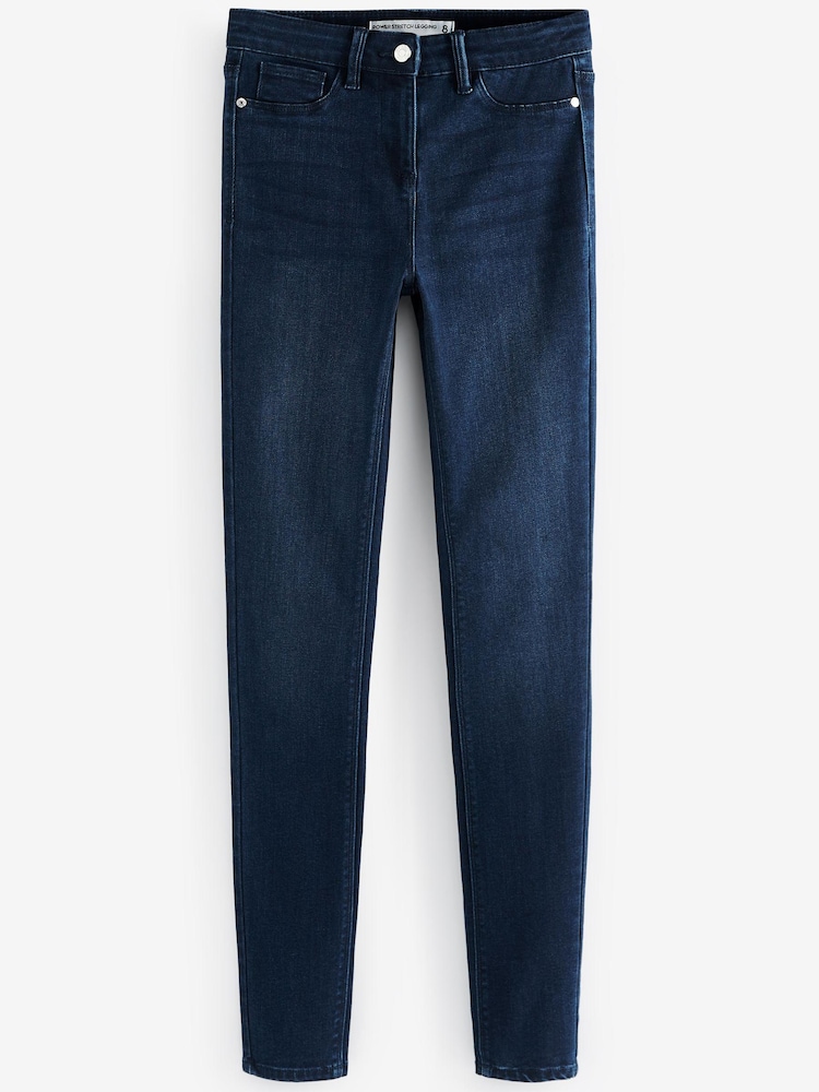 Inky Blue Power Stretch Denim Leggings - Image 6 of 6