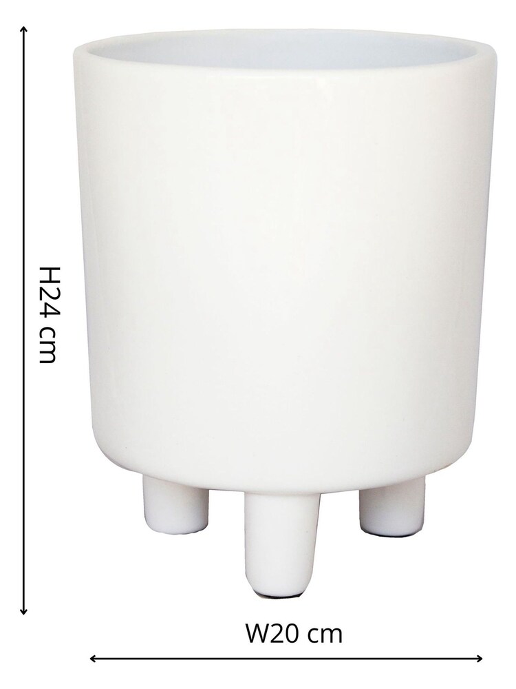 Ivyline White Garden Large Pisa Planter - Image 4 of 4