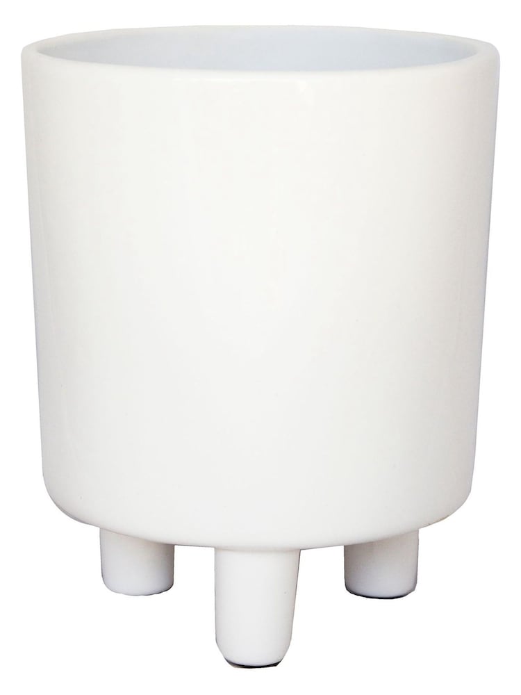Ivyline White Garden Small Pisa Planter - Image 2 of 4