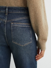 Reiss Mid Blue Andi High-Rise Bootcut Jeans - Image 5 of 8