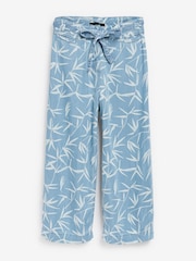 Bleach/Blau/Palmenprint - Hosenrock aus Lyocell - Bild 1 von 1