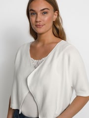 Cream White Sillar Knit Bolero Cardigan - Image 4 of 4
