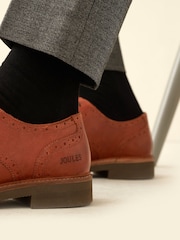 Joules Tan Brown Leather Brogues - Image 6 of 6