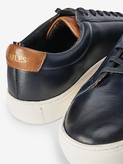 Joules Navy Blue Leather Trainers - Image 4 of 7