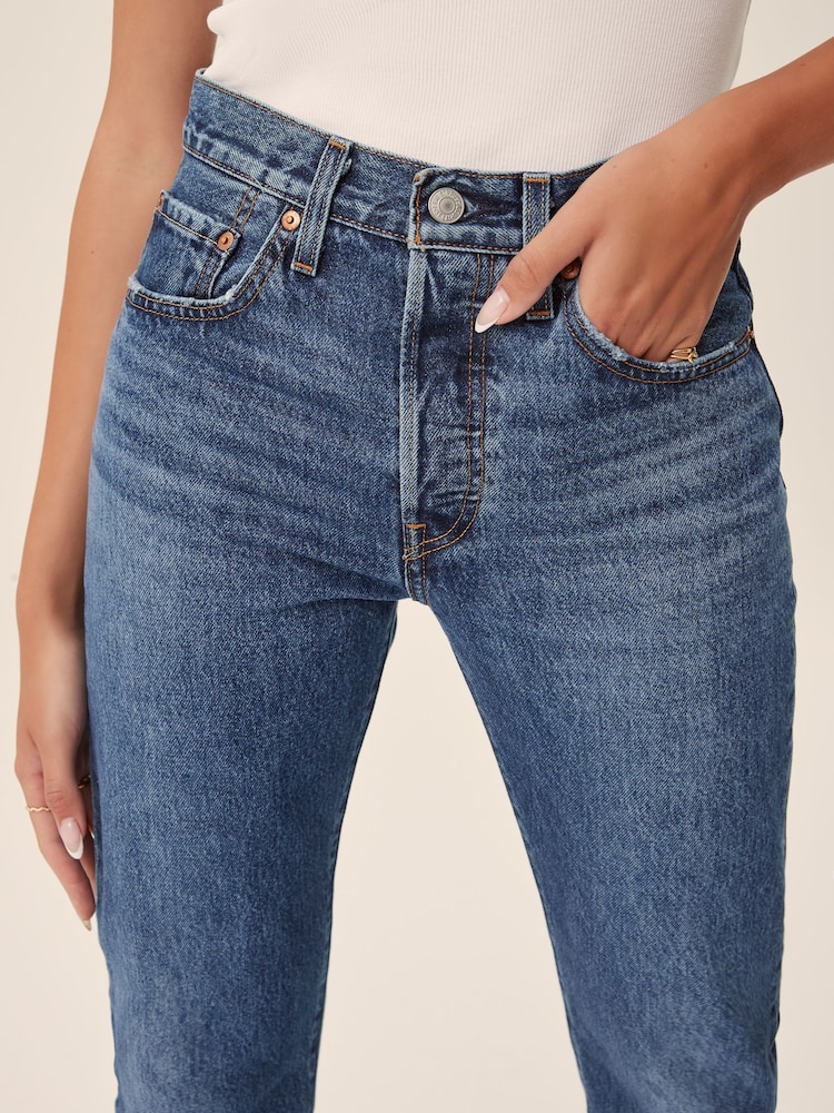 Levi's® Orinda Troy Horse Denim Blue 501® Crop Jeans - Image 3 of 7