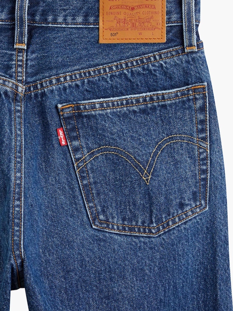 Levi's® Orinda Troy Horse Denim Blue 501® Crop Jeans - Image 6 of 7