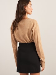 Black Mini Jersey Skirt - Image 3 of 5
