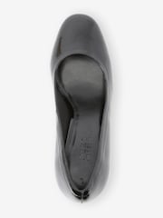 Black Patent Standard/Wide Fit Forever Comfort® Round Toe Block Heel Court Shoes - Image 5 of 6