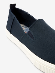 Navy Blue Slip-On Canvas Shoes - Image 5 of 5
