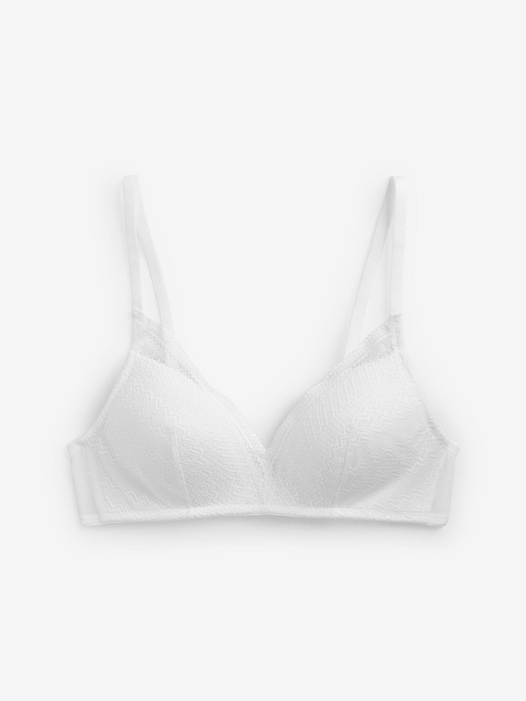 Black/White Light Pad Non Wire Lace Bras 2 Pack - Image 5 of 5