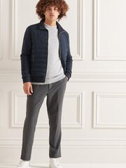 Superdry Blue Studios Padded Knit Mix Jacket - Image 1 of 6