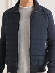 Superdry Blue Studios Padded Knit Mix Jacket - Image 3 of 6
