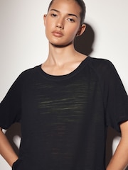 Black Active Crew Neck Lightweight Short Sleeve T-Shirt - Image 1 of 6