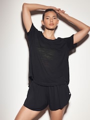 Black Active Crew Neck Lightweight Short Sleeve T-Shirt - Image 3 of 6