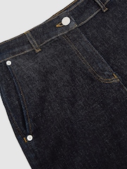 Reiss Dark Blue Addie Cotton-Lyocell Wide-Leg Jeans - Image 8 of 8