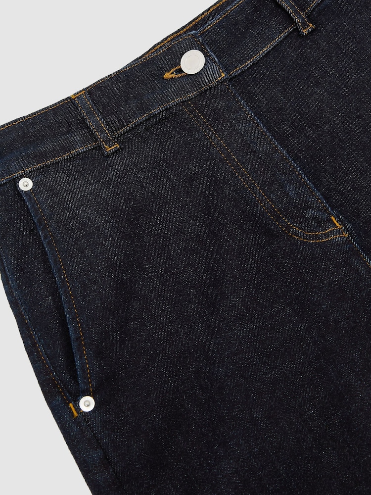 Reiss Dark Blue Addie Cotton-Lyocell Wide-Leg Jeans - Image 8 of 8 Reiss Dark Blue Addie Cotton-Lyocell Wide-Leg Jeans - Image 8 of 8