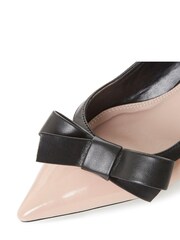 Dune London Natural Clash Pointed Toe Bow Detail Flat Shoes - Image 5 of 5