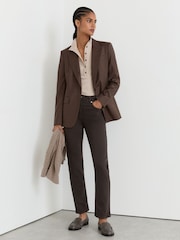 Reiss Grape Isabel Slim-Leg Mid-Rise Jeans - Image 1 of 6