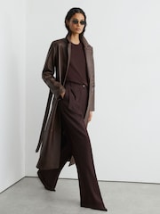 Reiss 윌로우 가죽 벨트 트렌치 코트 - 9의 이미지 7