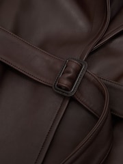 Reiss 윌로우 가죽 벨트 트렌치 코트 - 9의 이미지 8