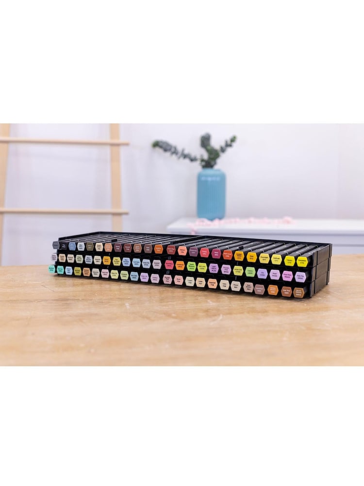 Spectrum Noir Set of 6 Black Black Plastic Marker Storage Trays for 72 Pens - Image 2 of 3