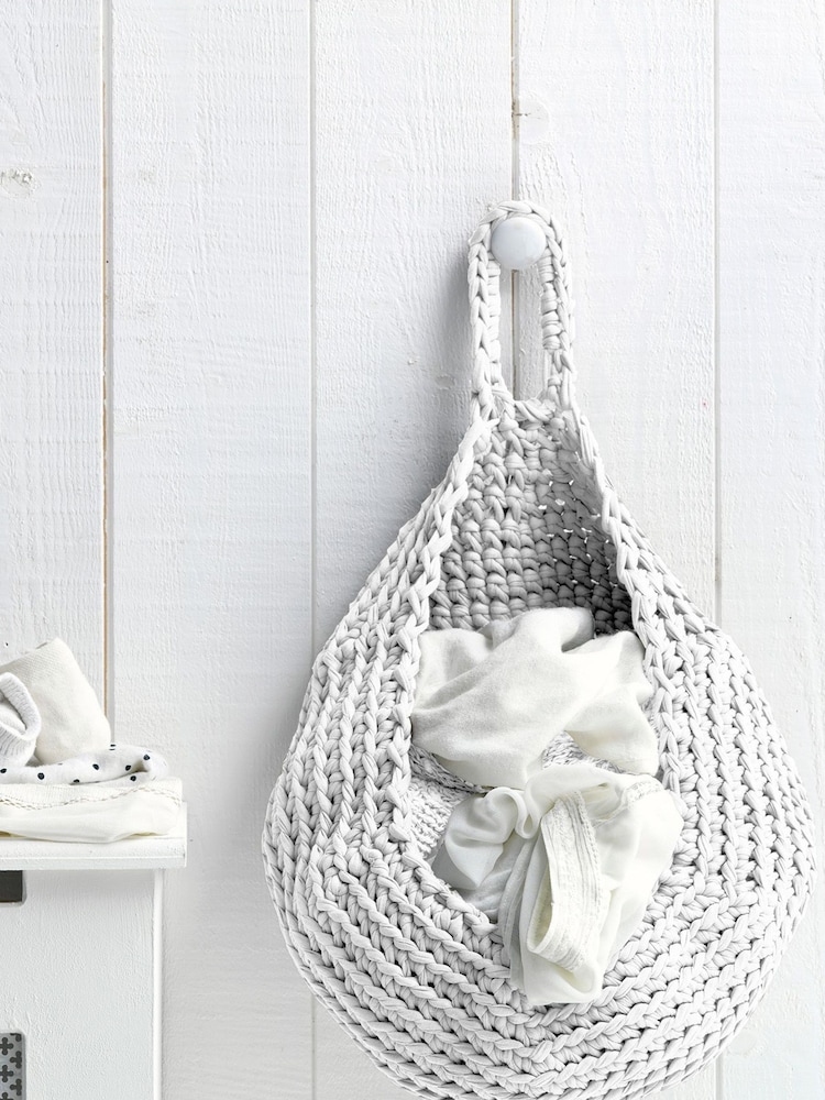 Hooked Make Your Own Off White Storage Bag Crochet Kit - Image 1 of 2